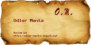 Odler Menta névjegykártya